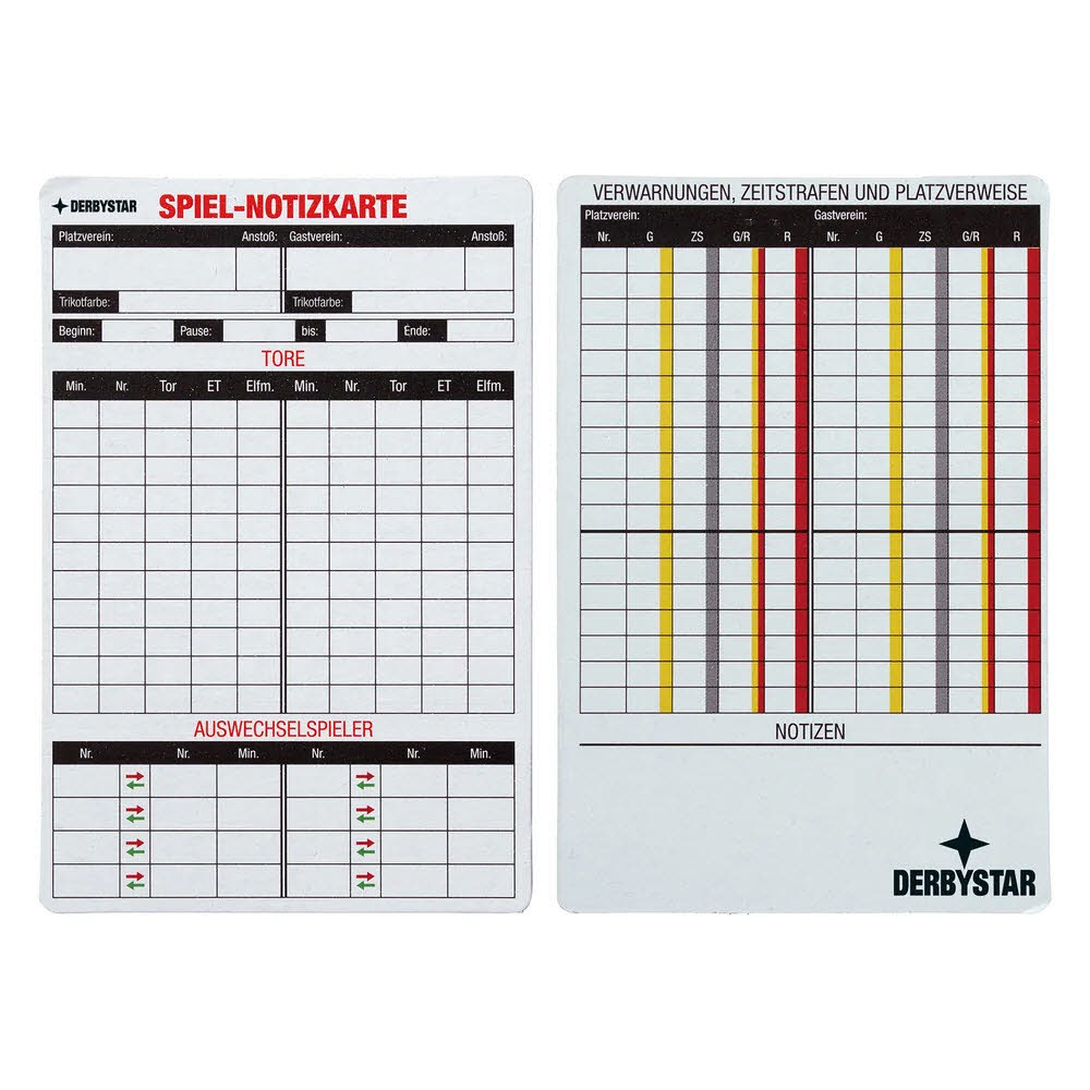 SPIEL-NOTIZKARTEN 20 STCK