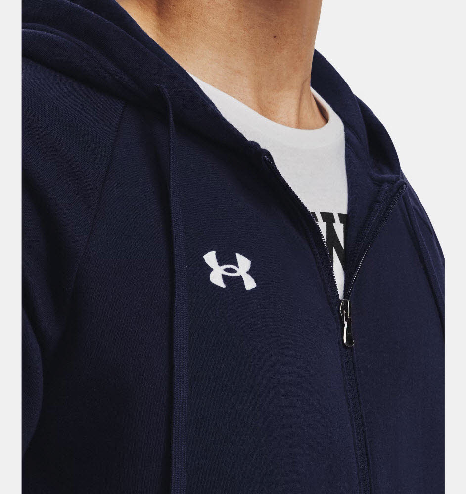 UA Rival Fleece FZ Hoodie-BLU