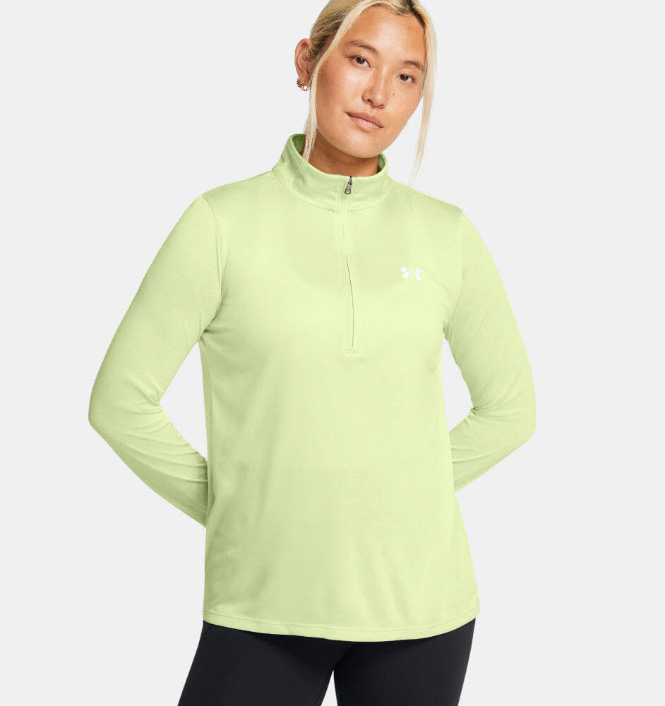 Tech 1/2 Zip- Twist-GRN