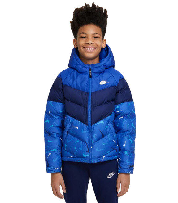 U NSW SYNFIL JKT BRNDMK AOP