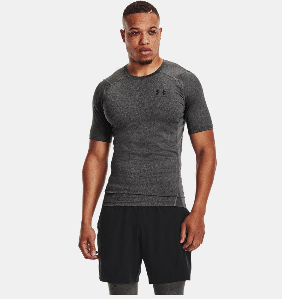 UA HG Armour Comp SS-BLK