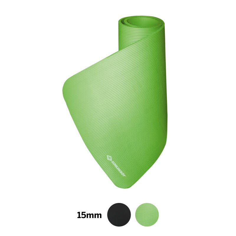 FITNESSMATTE, (15mm, green), mit Tr