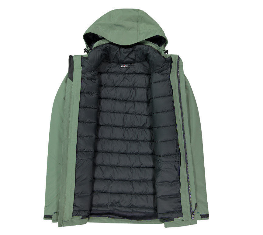 MAN JACKET ZIP HOOD DETACHABLE INN.JACKE