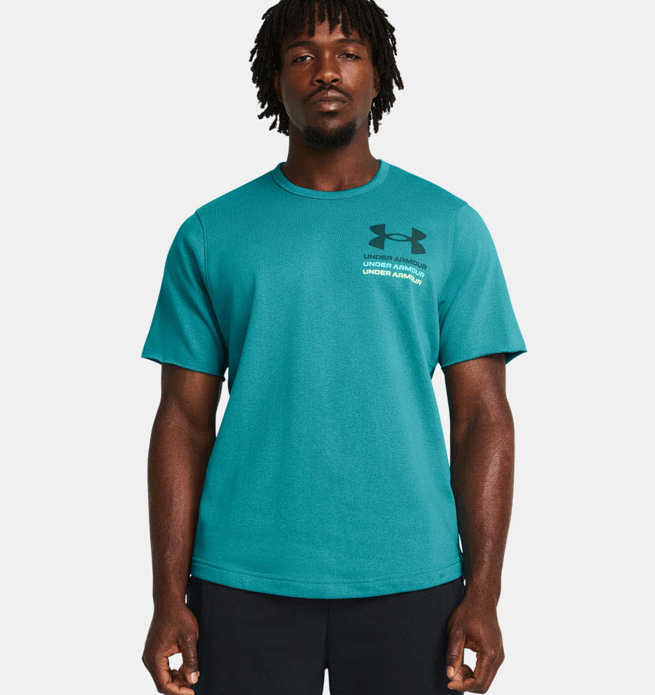 UA Rival Terry SS Colorblock-B