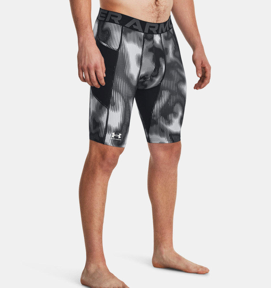 UA HG Prtd Long Shorts-BLK