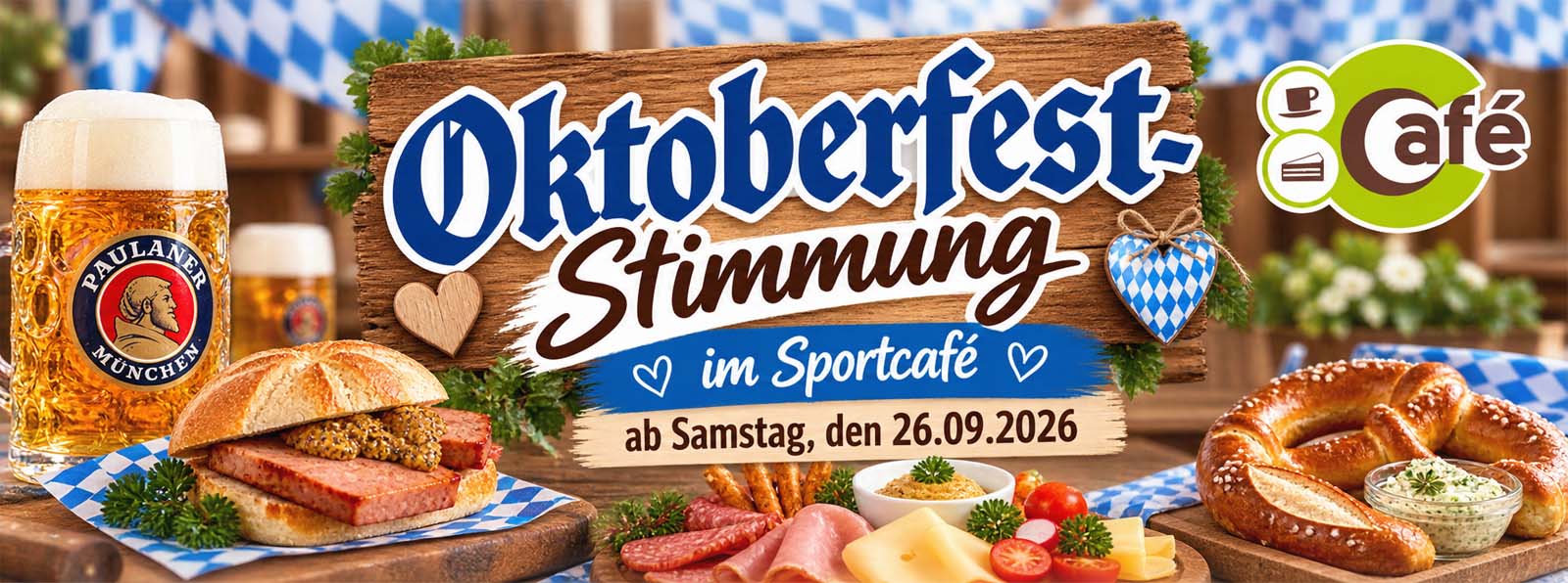 Oktoberfest-Stimmung im Sportcafé ab Samstag, den 26.09.2026