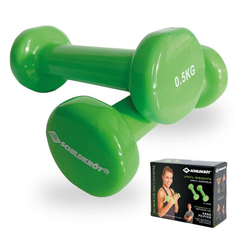 VINYL HANTEL Set, 2x 0,5kg (green),