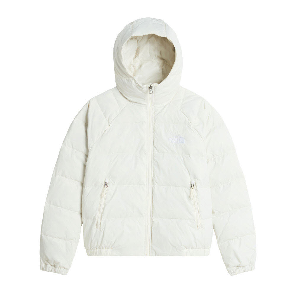 W HYDRENALITE  DOWN HOODIE WHITE DUNE