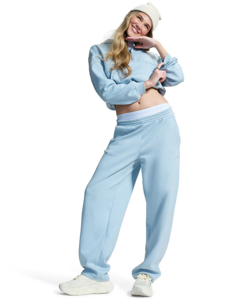UA Icon Fleece Barrel Pant-BLU