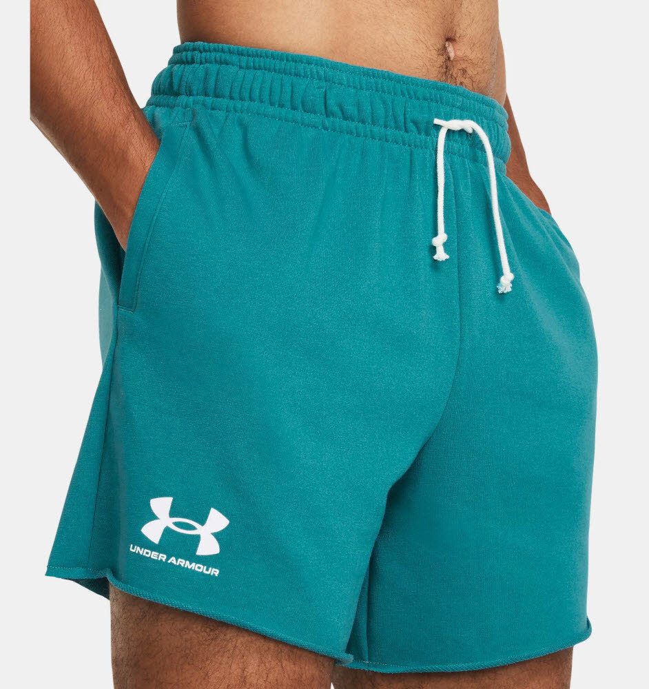 UA Rival Terry 6in Short-BLU