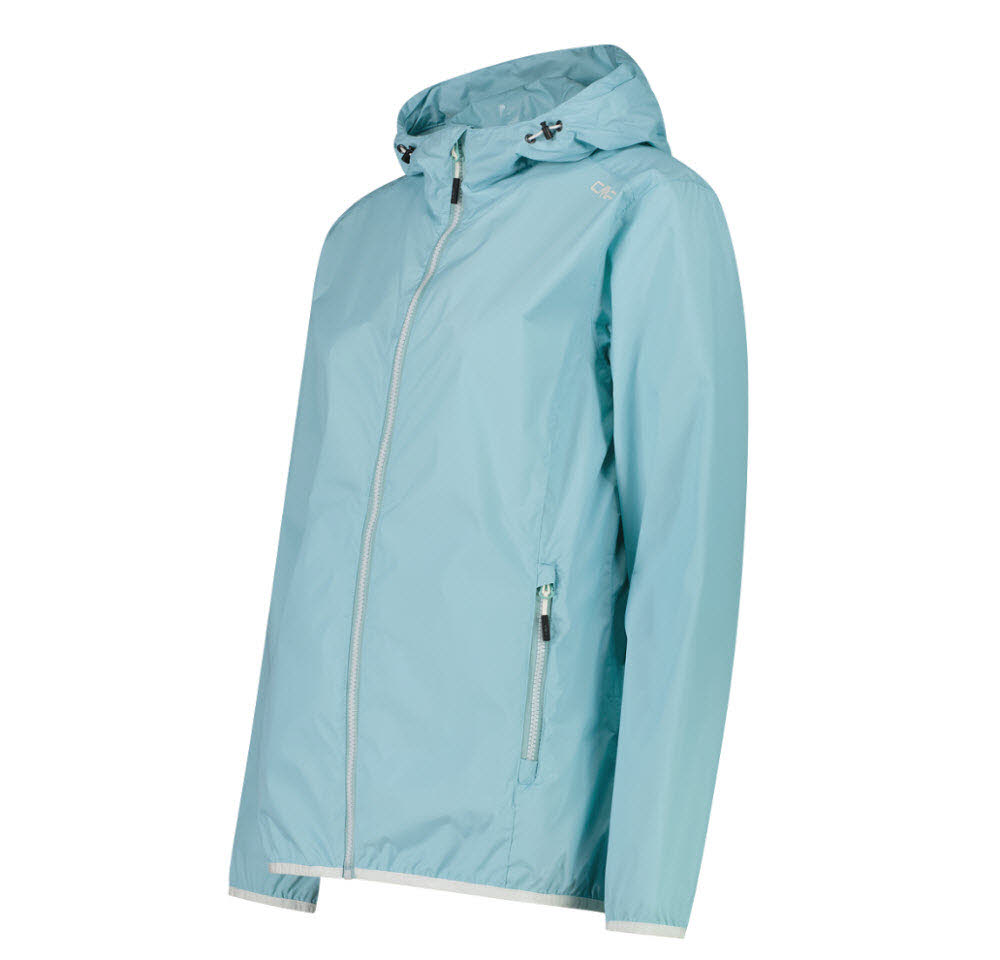 WOMAN JACKET RAIN FIX HOOD