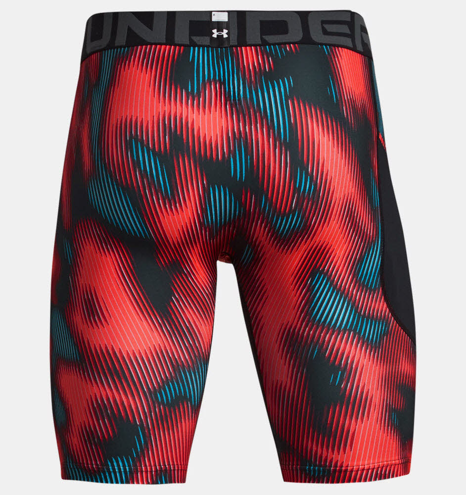 UA HG Prtd Long Shorts-RED