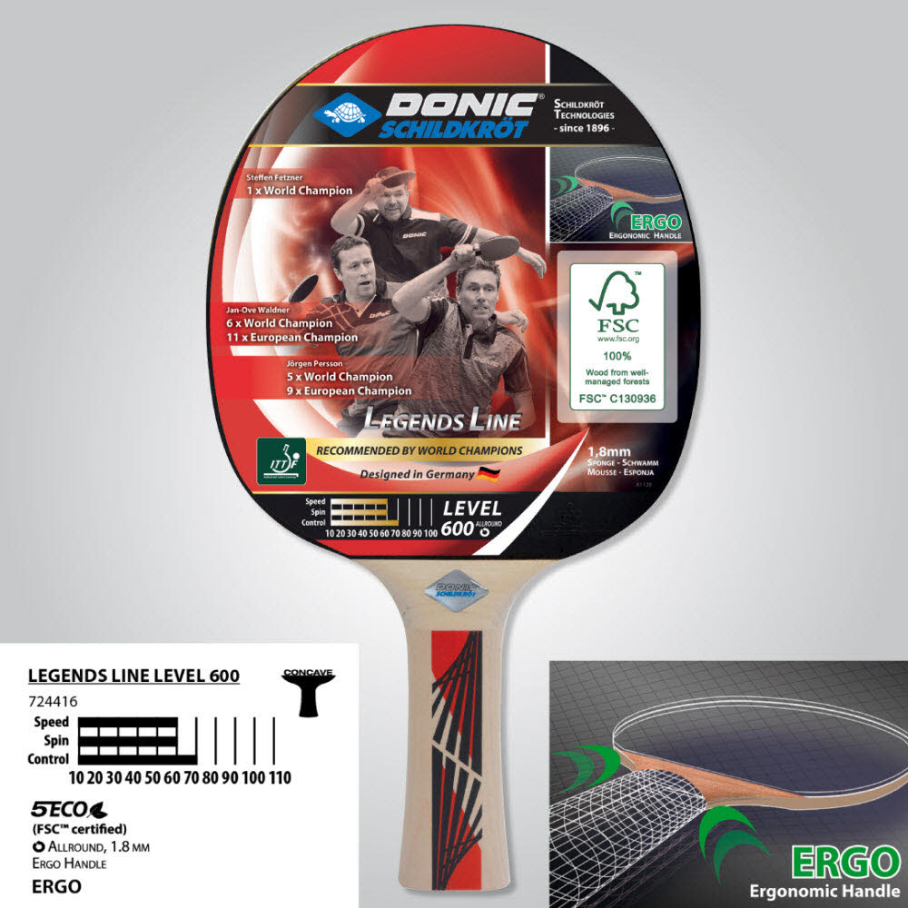 NOS TT-Schläger LEGENDS 600 FSC