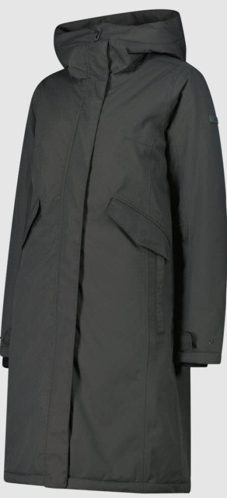WOMAN COAT FIX HOOD