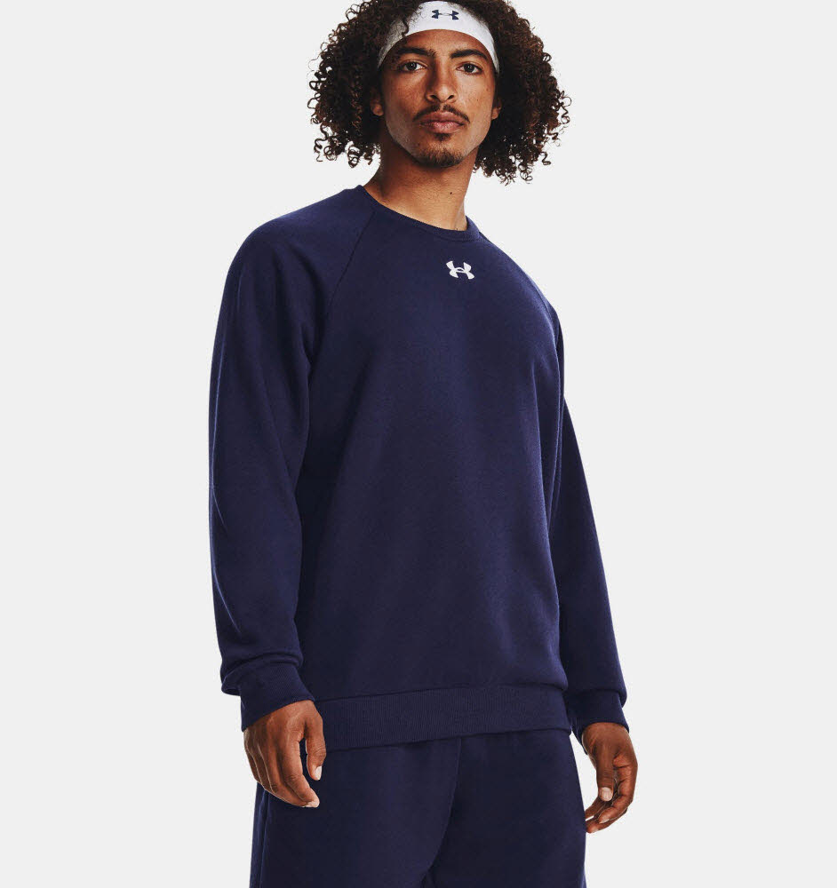 UA Rival Fleece Crew-BLU