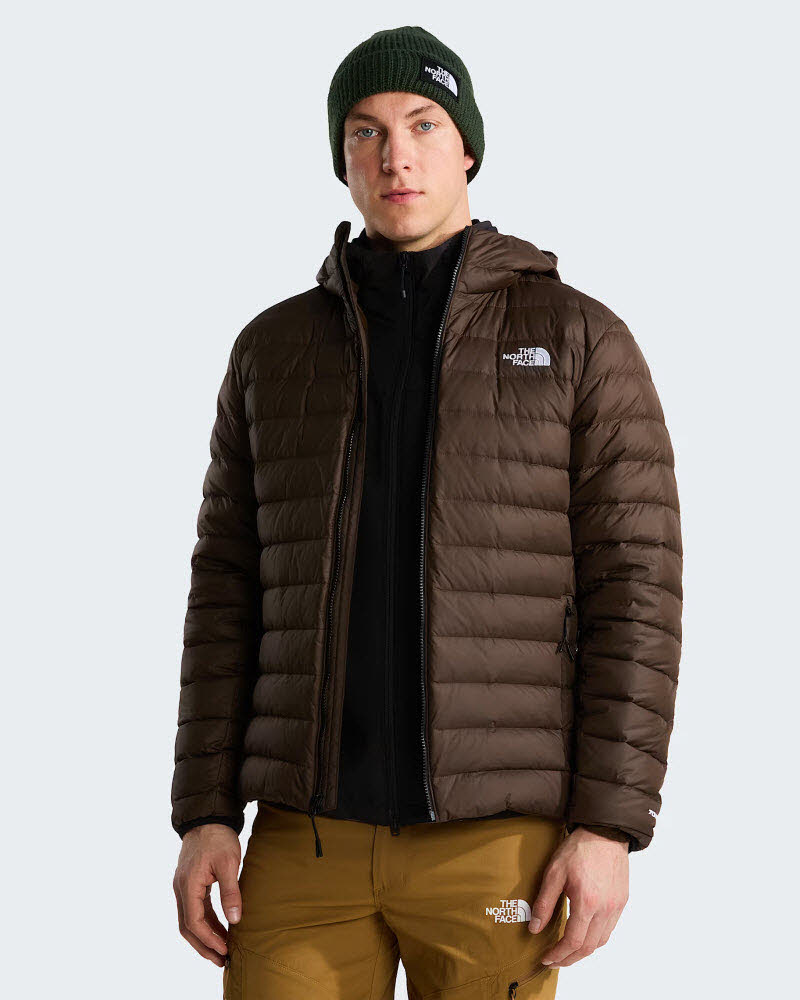 M CLASSIC DOWN HOODED JACKET Dark Chestn