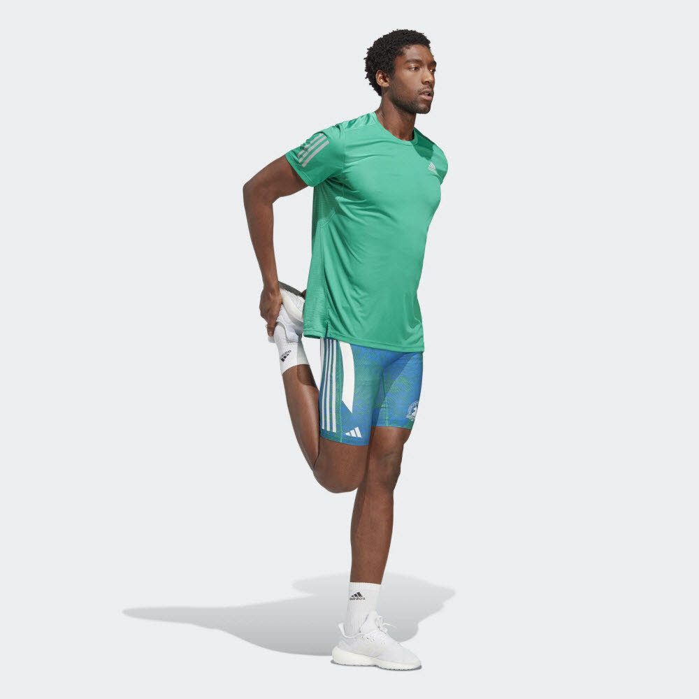 OWN THE RUN TEE,COUGRN/REFSIL