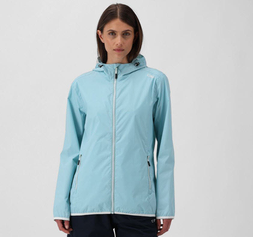 WOMAN JACKET RAIN FIX HOOD