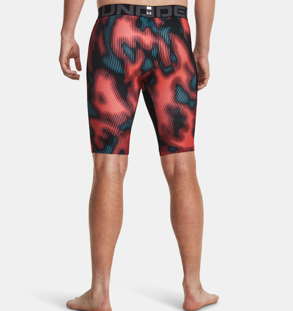 UA HG Prtd Long Shorts-RED
