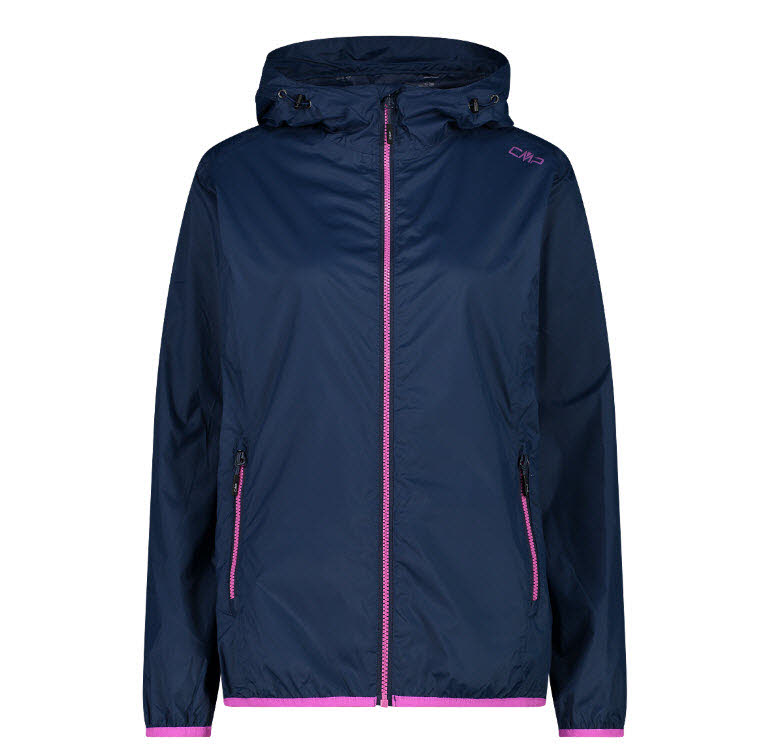 NOS WOMAN JACKET RAIN FIX HOOD