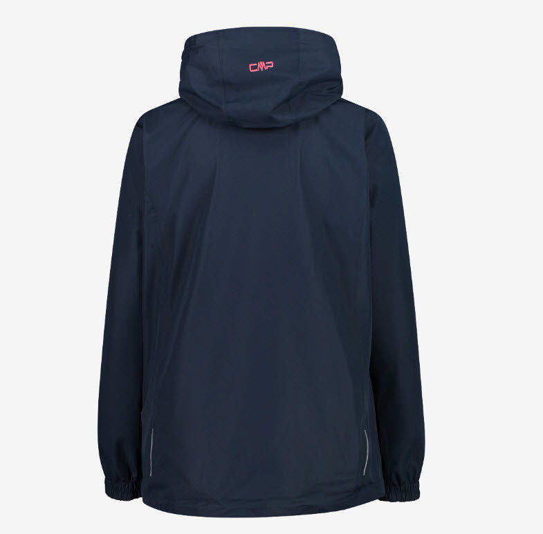 WOMAN RAIN JACKET FIX HOOD,BLACK BL