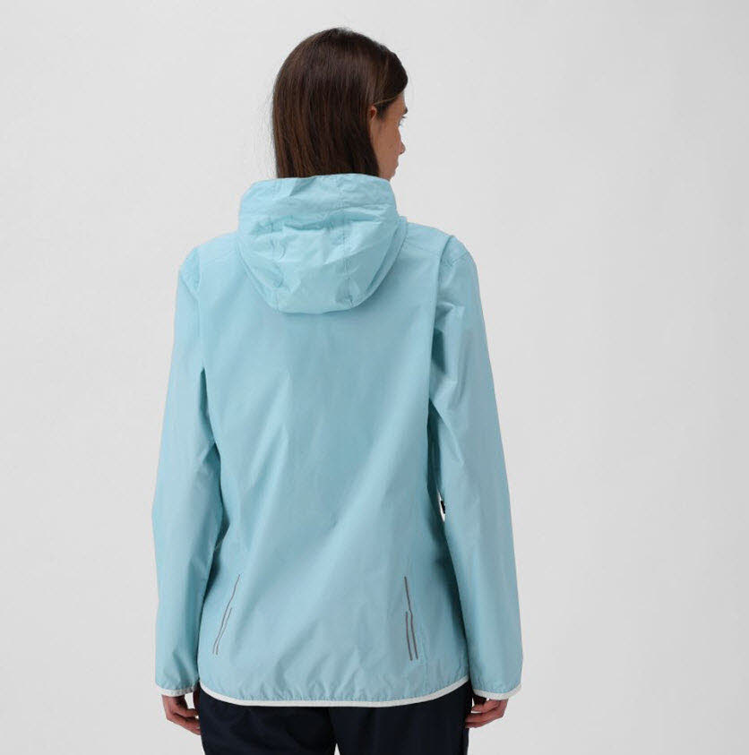 WOMAN JACKET RAIN FIX HOOD