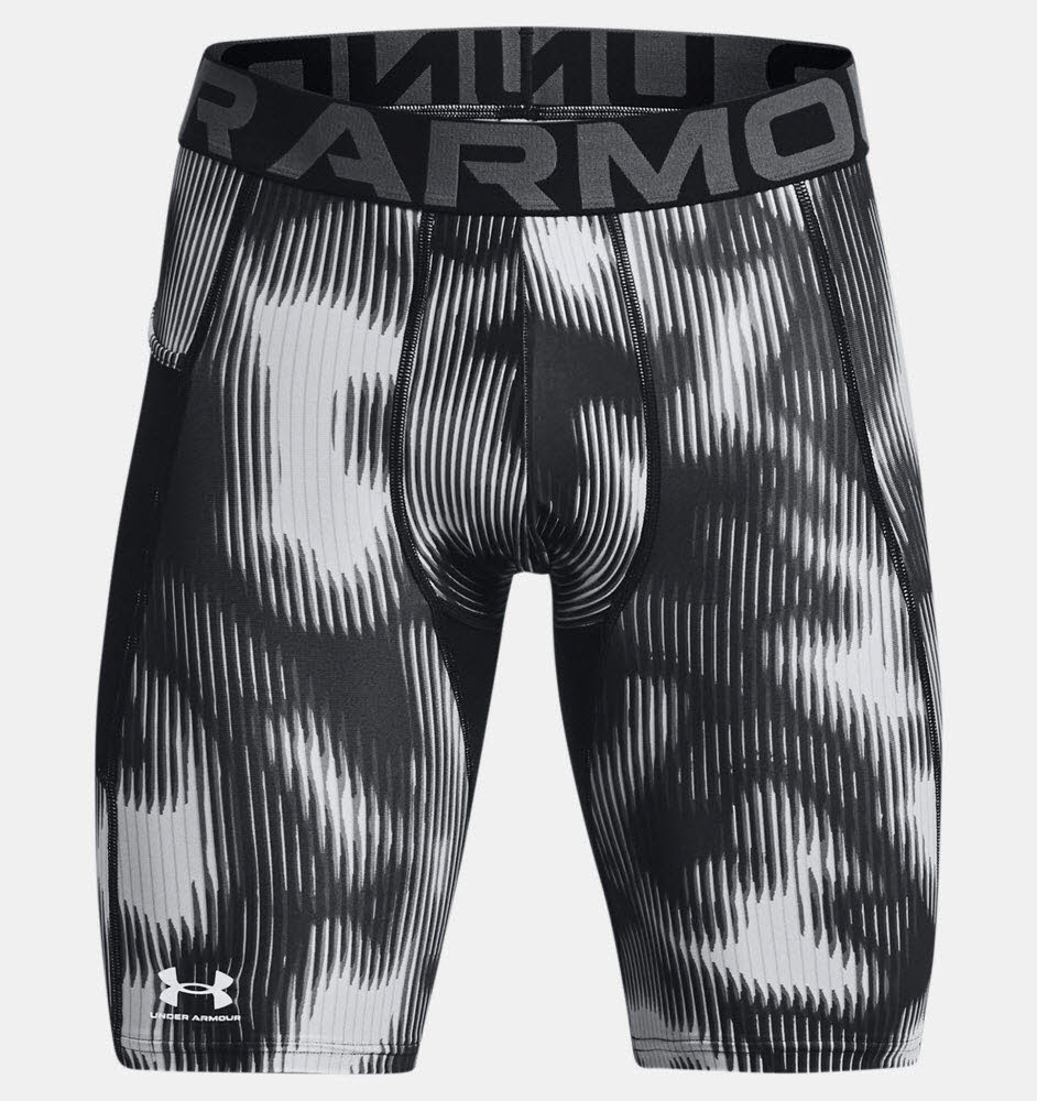 UA HG Prtd Long Shorts-BLK