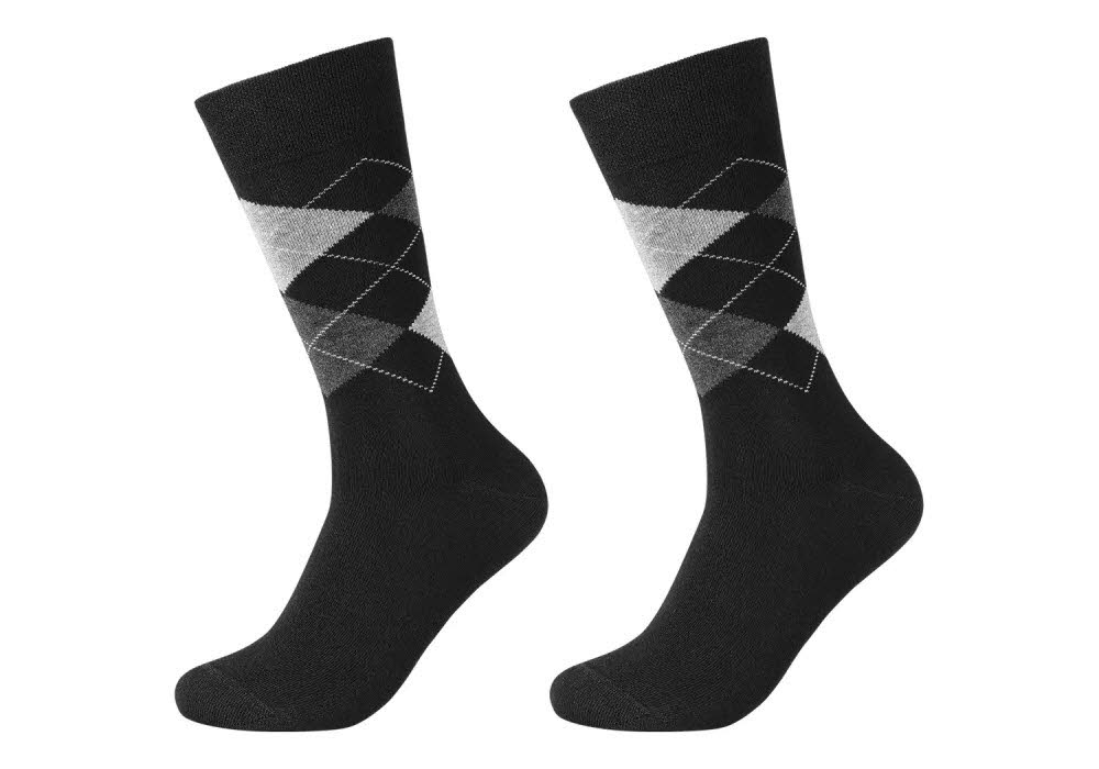 Fashion Socks Argyle 2p