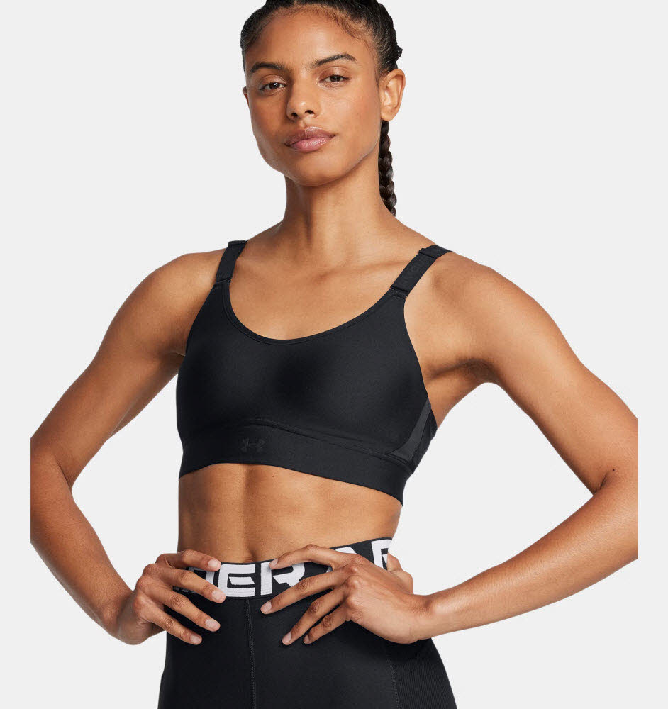 NOS UA Infinity Mid 2.0 Bra-BLK