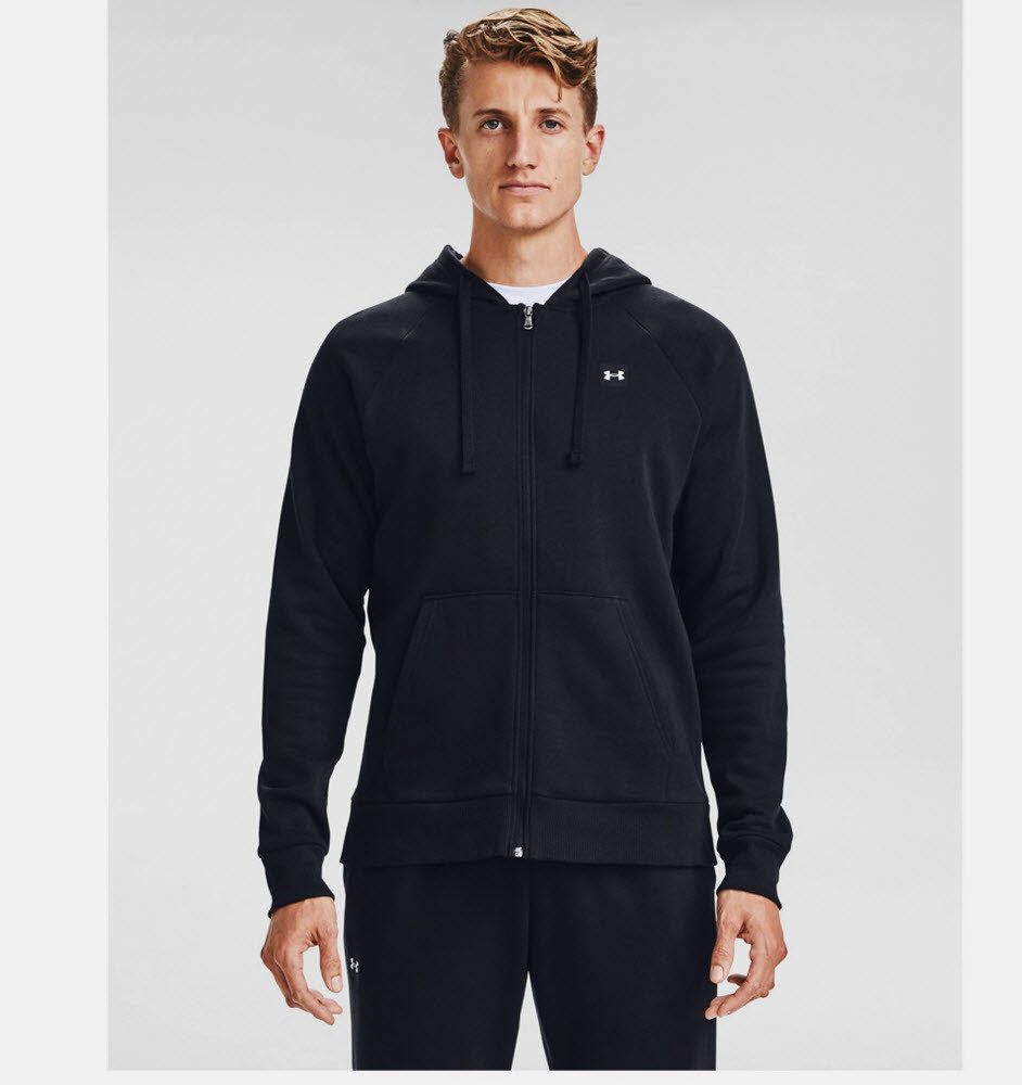 UA Rival Fleece FZ Hoodie,Black