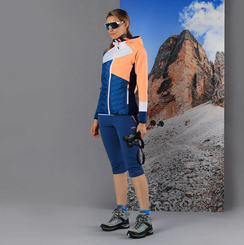 WOMAN JACKET FIX HOOD HYBRID