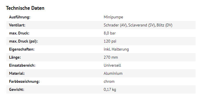 Minipumpe Air Support