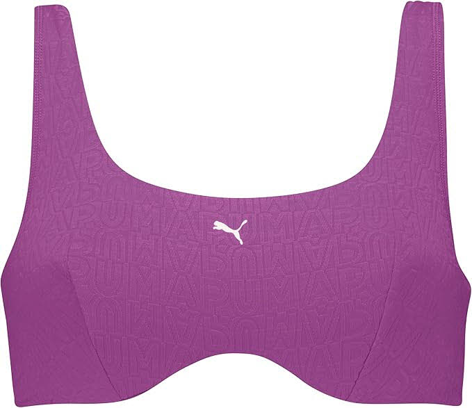 PUMA SWIM WOMEN JACQUARD SCOOP TOP