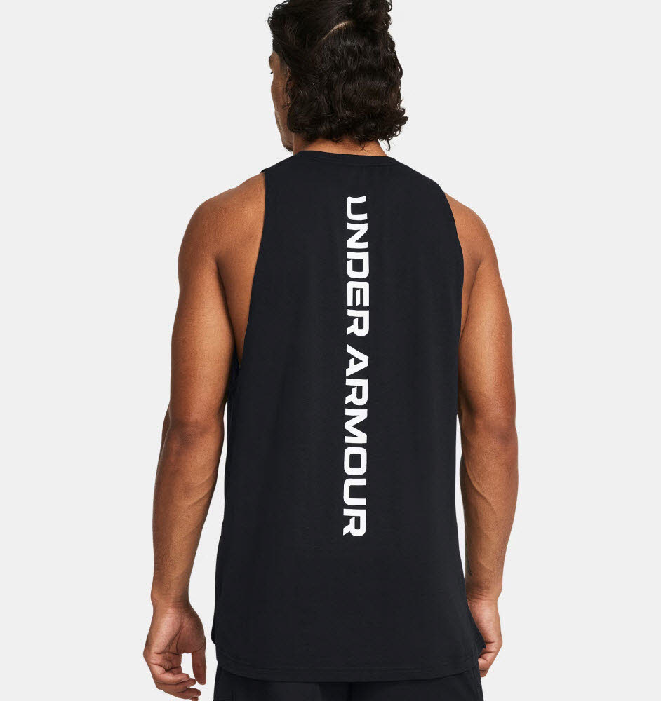 UA BASELINE COTTON TANK-BLK