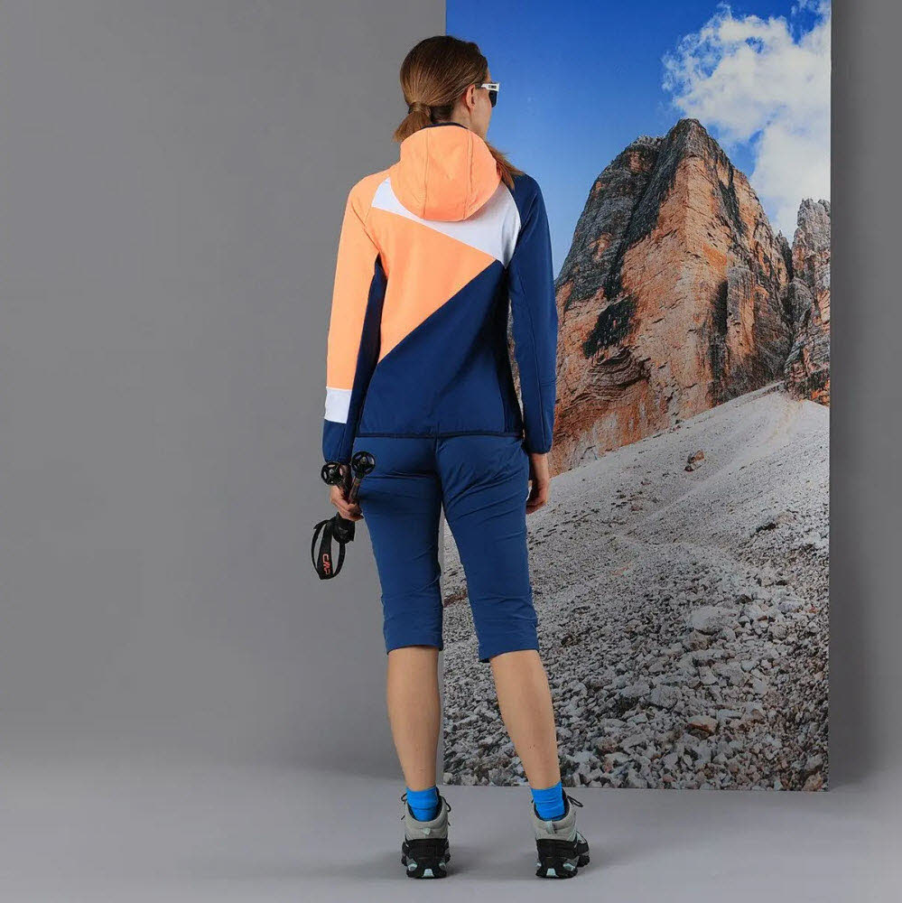 WOMAN JACKET FIX HOOD HYBRID