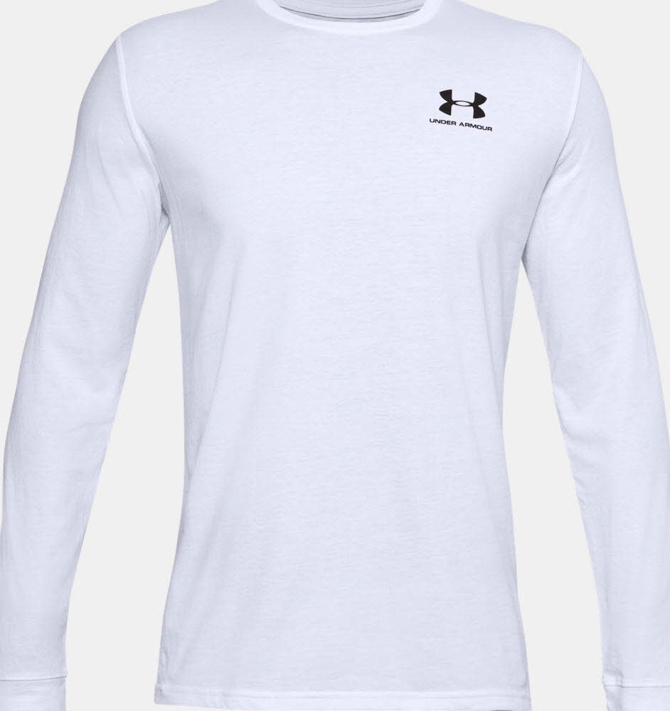 UA SPORTSTYLE LEFT CHEST LS-WH