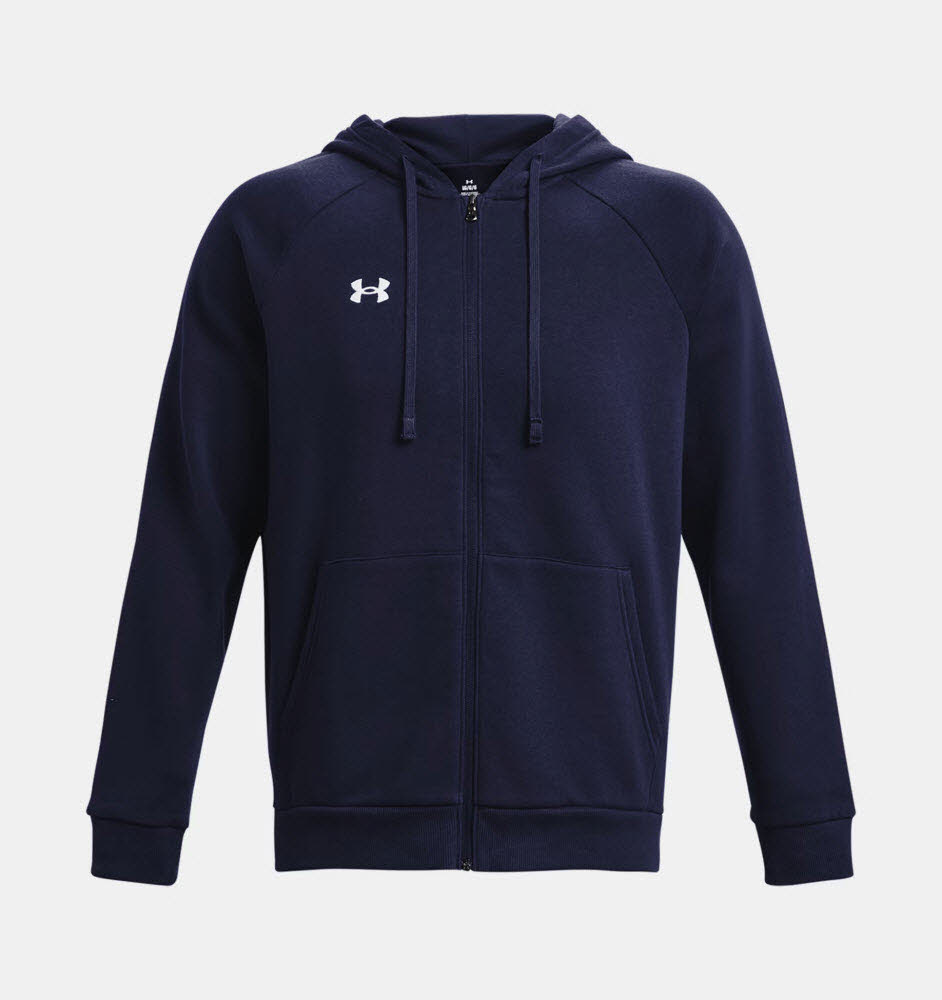 UA Rival Fleece FZ Hoodie-BLU