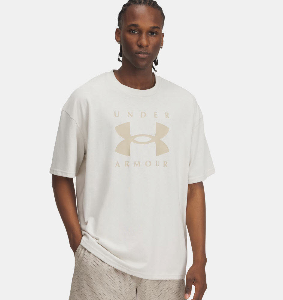 UA M HW OS Branded SS-WHT