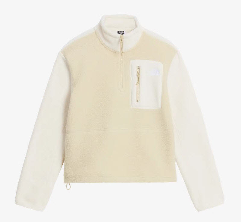 W YUMIORI 1/4 ZIP DESERT STONE/WHITE DUN