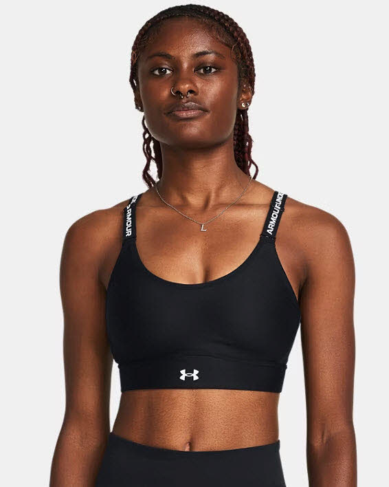 NOS UA Infinity Mid 2.0 Bra-BLK