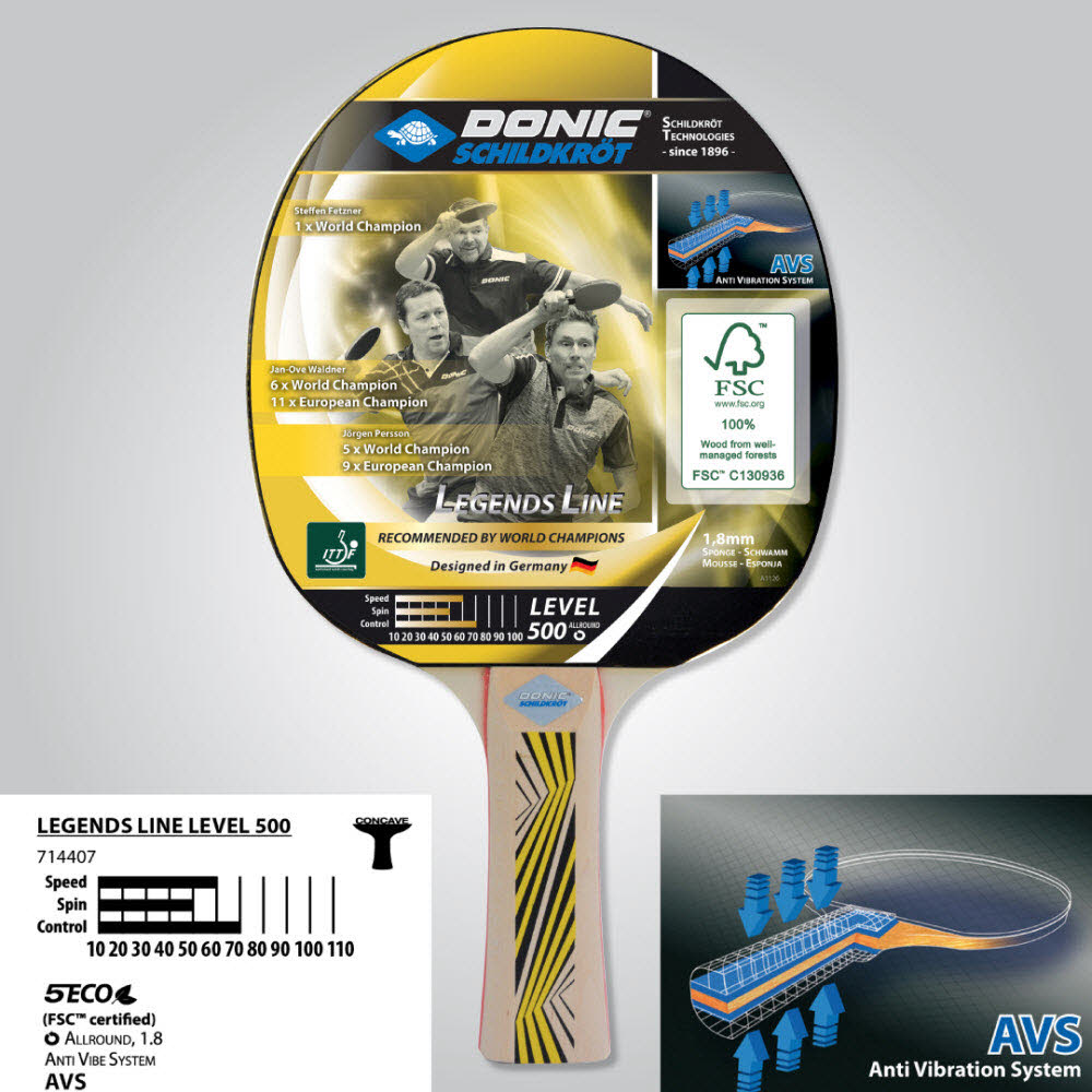 NOS TT-Schläger LEGENDS 500 FSC