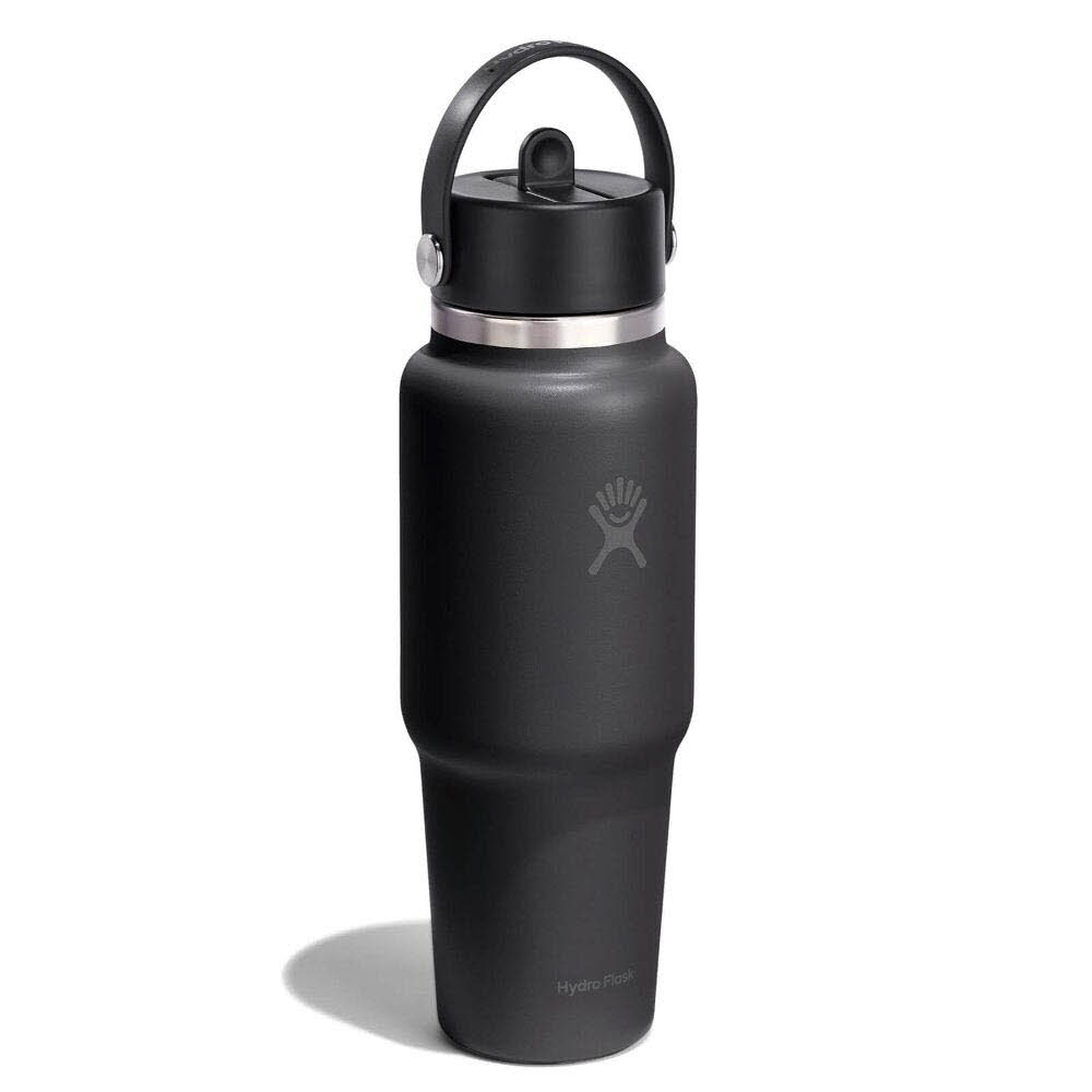 32 OZ WIDE FLEX STRAW TRAVEL BOTTLE BLAC