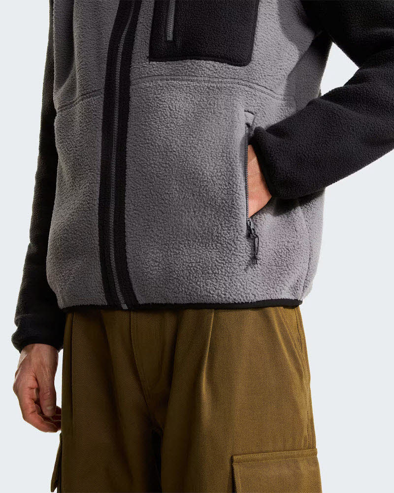 M YUMIORI FULL ZIP SMOCKED PEARL/TNF BLA