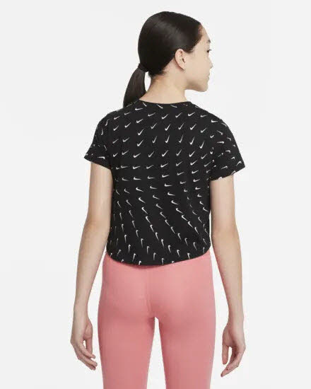 G NSW TEE CROP SWOOSHFETTI
