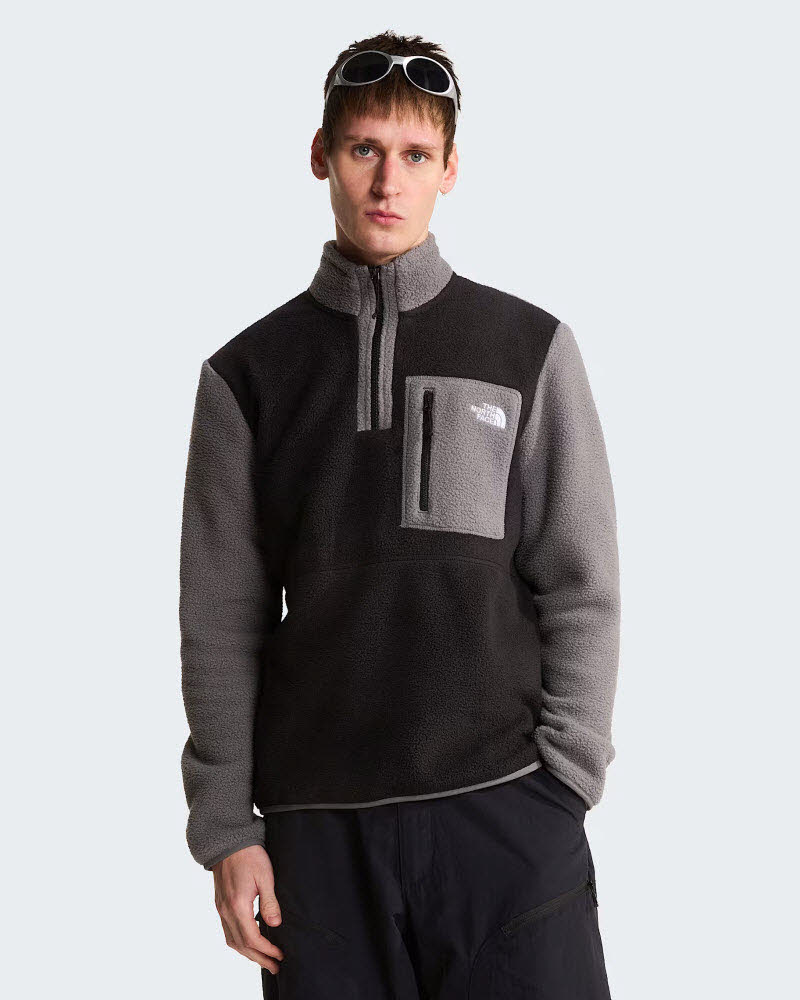 M YUMIORI 1/4 ZIP TNF BLACK/SMOCKED PEAR