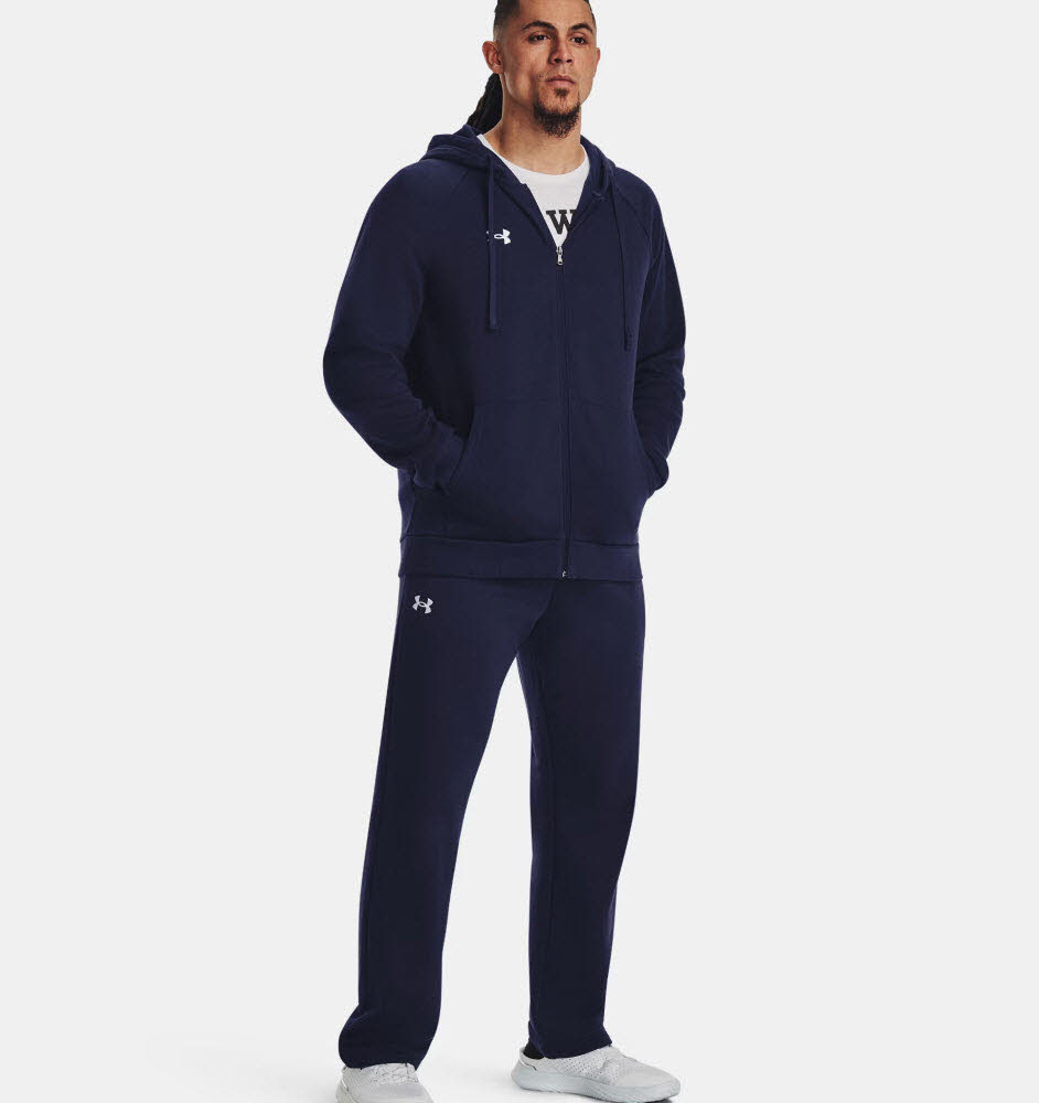UA Rival Fleece FZ Hoodie-BLU