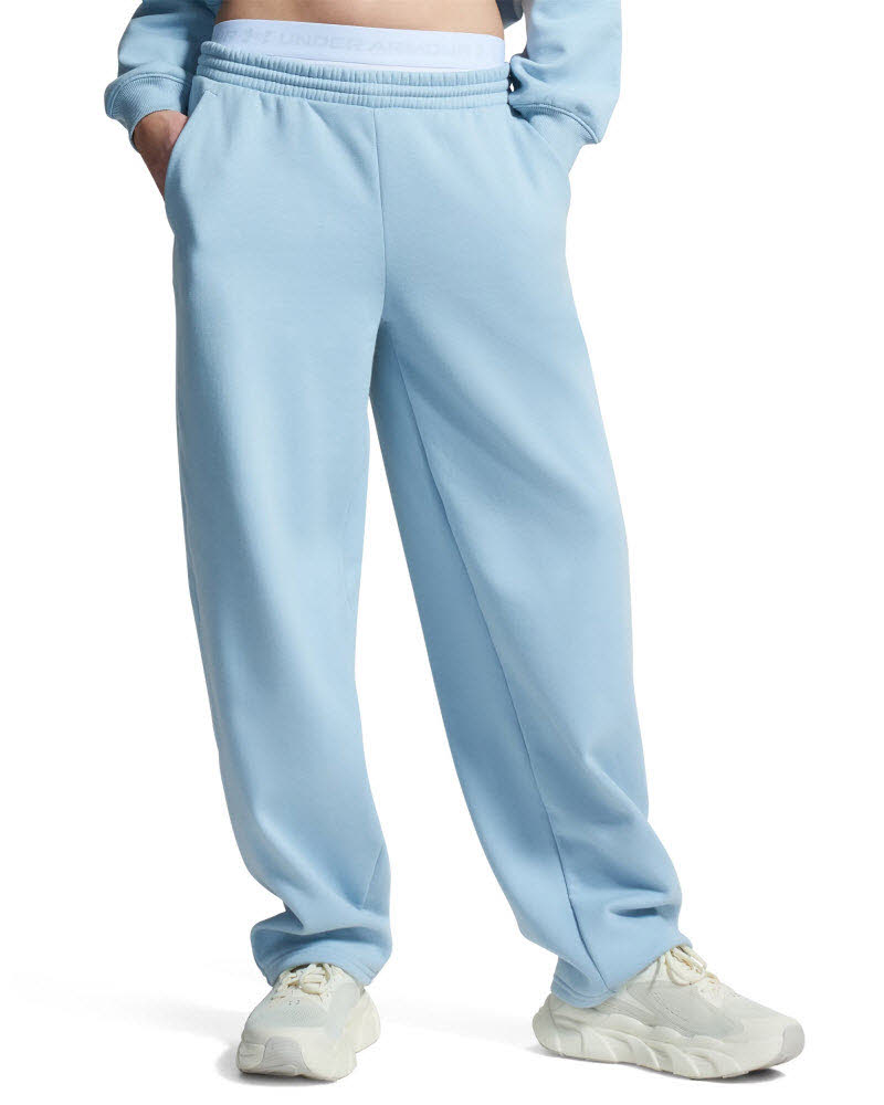 UA Icon Fleece Barrel Pant-BLU