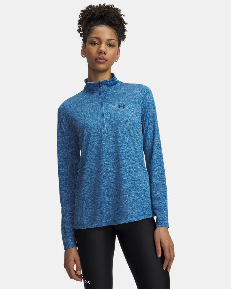 Tech 1/2 Zip- Twist-BLU