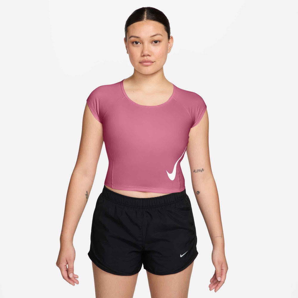 W NK TEMPO SWOOSH RUN DF SS