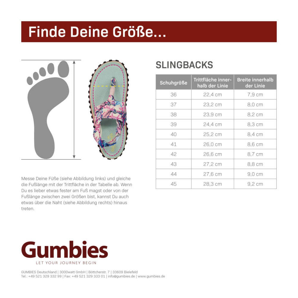 GUMBIES SLINGBACK